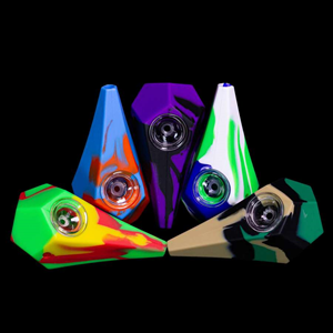 4" Silicone Gem Cut Handpipe