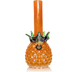 10" Retro Glass Platinum Metallic Pineapple Bong