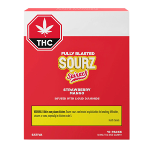 Spinach Sourz Fully Blasted STRAWBERRY MANGO Sativa - 10 Pk
